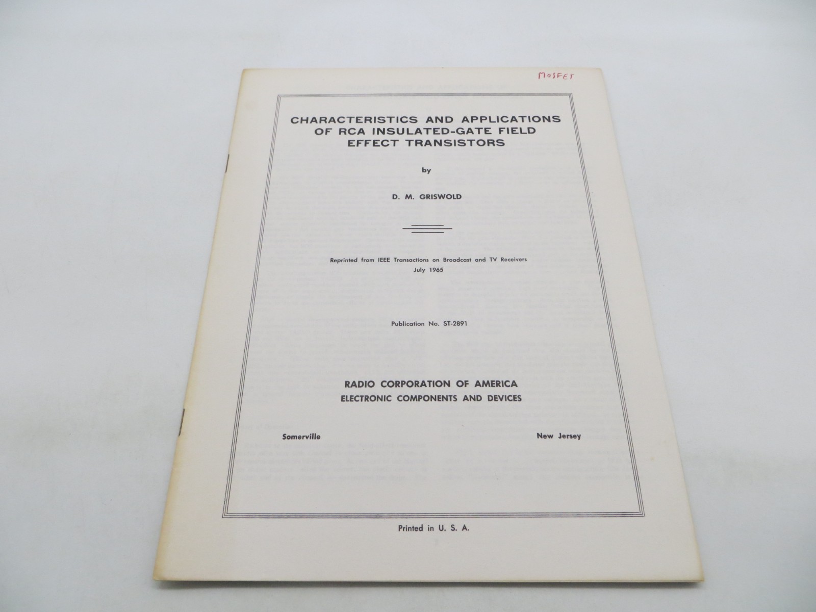 RCA Lot of 7 Vintage Tech Application Sheets vtg data reference papers
