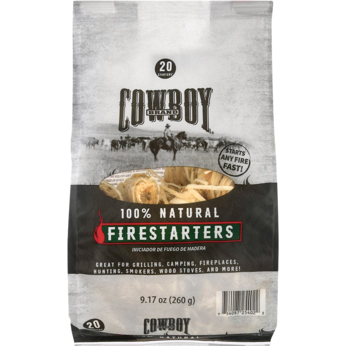 Cowboy Odorless All Natural Fire Starter (20-Pack) 25462 Cowboy 25462