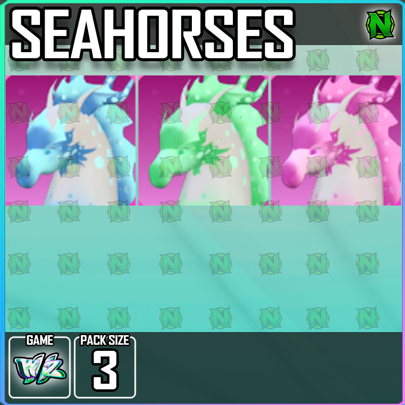 Roblox World Zero WZ - 3 PACK - MOUNTS - SEAHORSES