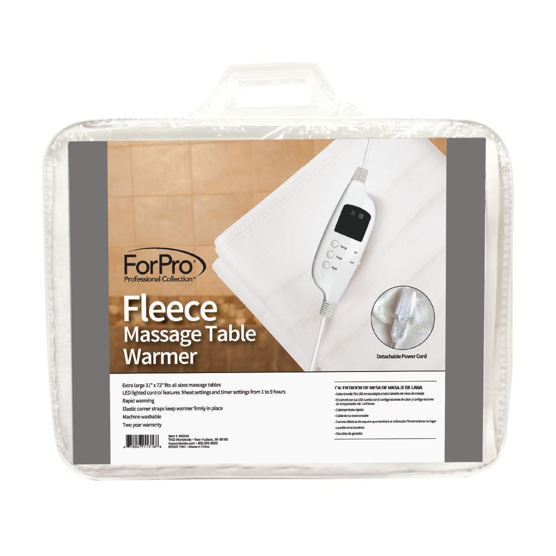 Fleece Massage Table Warmer Extra Large 31" x 72" Heating Pad W/ 9 Heat Settings