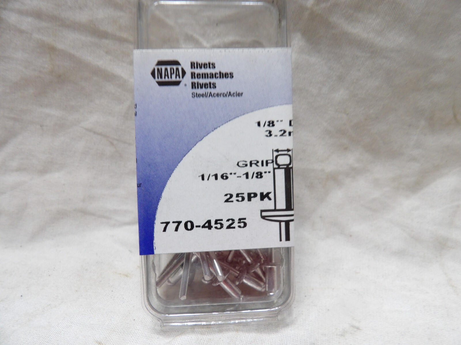 1/8" Diameter Steel Rivets 770-4525 (Pack of 25)