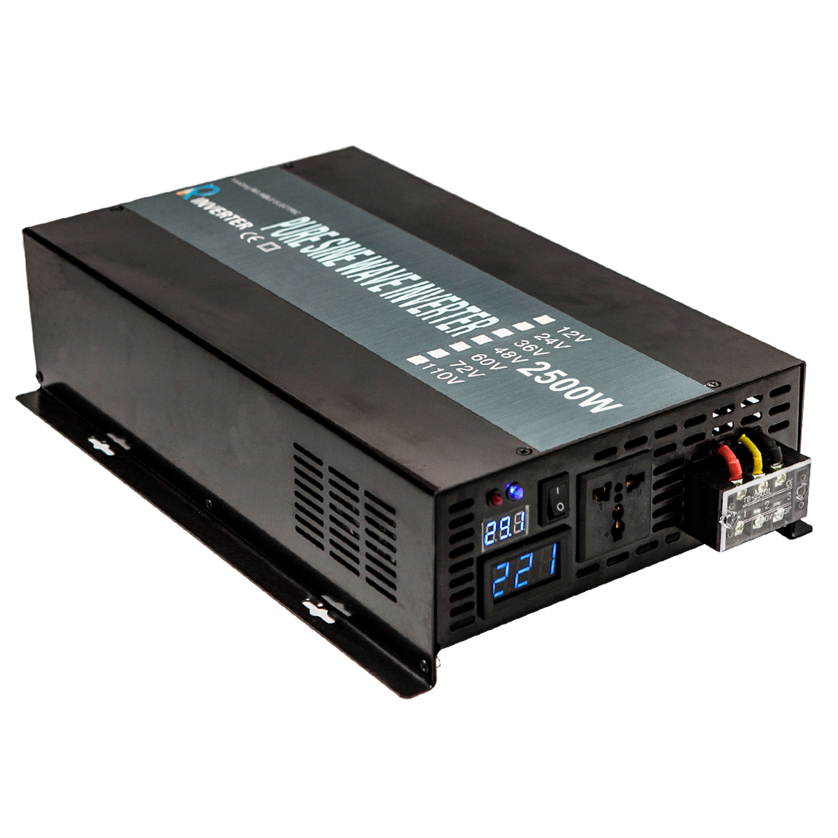 96V to 110V 120V Pure Sine Wave Inverter 2500W Power Supply Battery Motor Solar