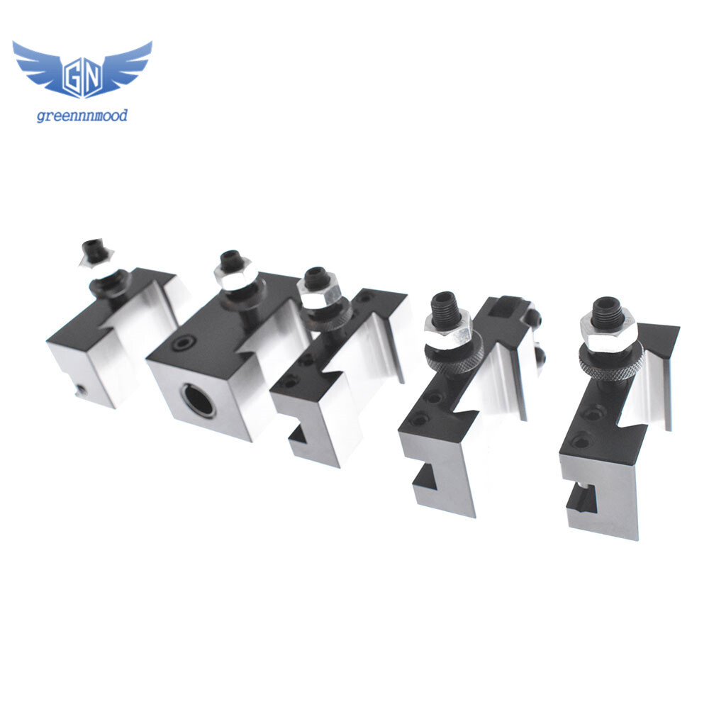 6Pcs AXA 250-100 Size Piston Type Quick Change Tool Post Set For Lathe 6- 12"