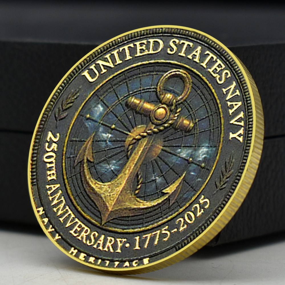 2025 U.S. Navy 250th Anniversary Coin Anchor, Eagle, Heritage of Strength Medal