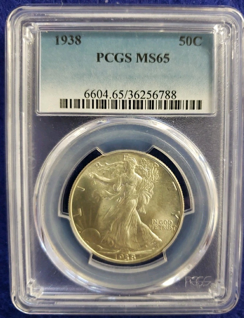 1938 Half Dollars Liberty Walking PCGS MS65 ~ L👀K SHIPS FREE