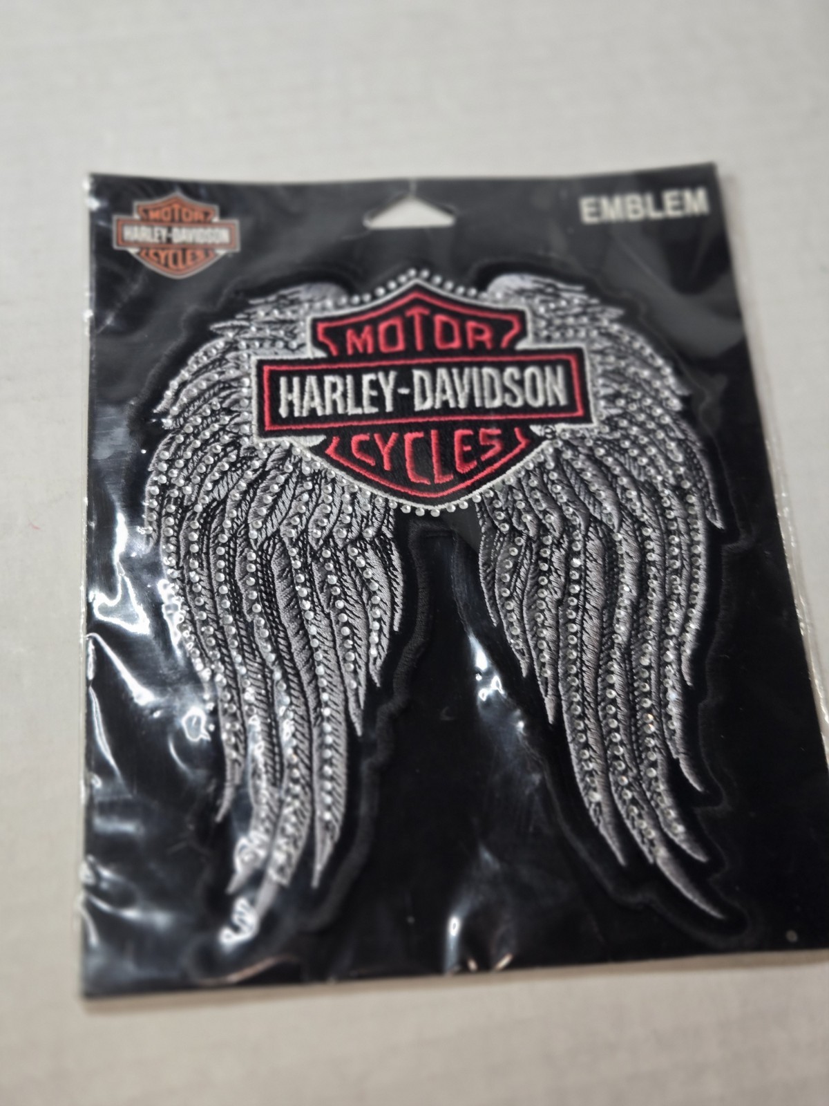 New Rare HARLEY DAVIDSON Patch Emblem Studded Winged Bar & Shield EM072063