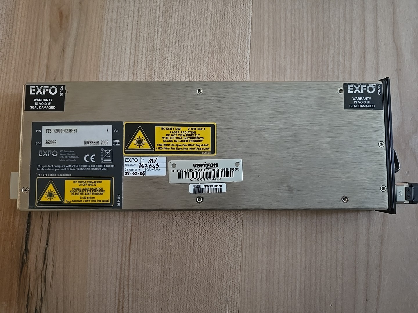 EXFO FTB-7200D Single Mode OTDR Module,  FTB-7200D-023B-EI, With SC Connector