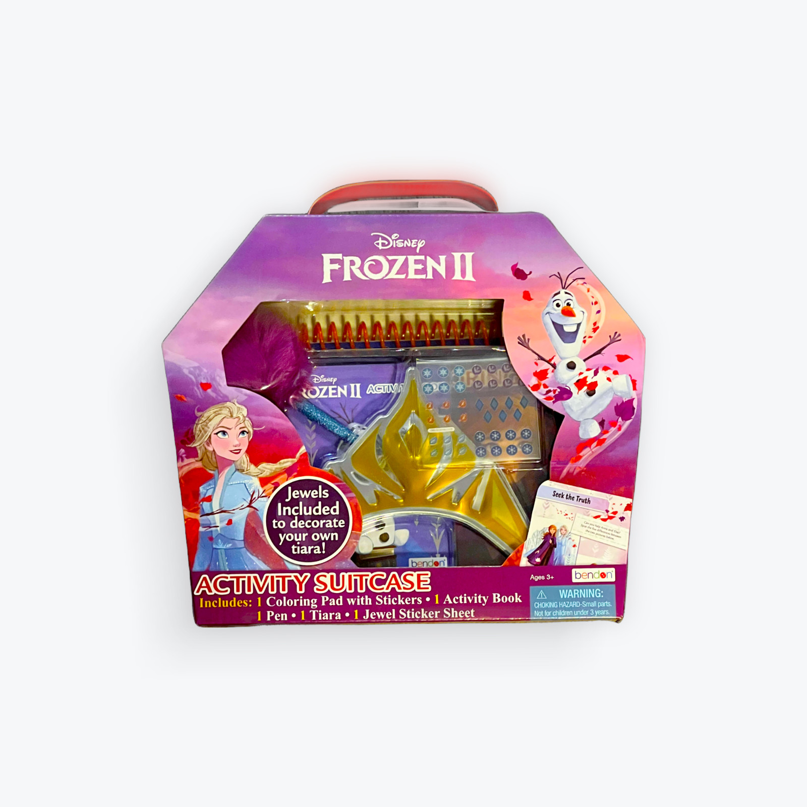 Disney frozen two activity suitcase. Jules included to decorate your own tiara.