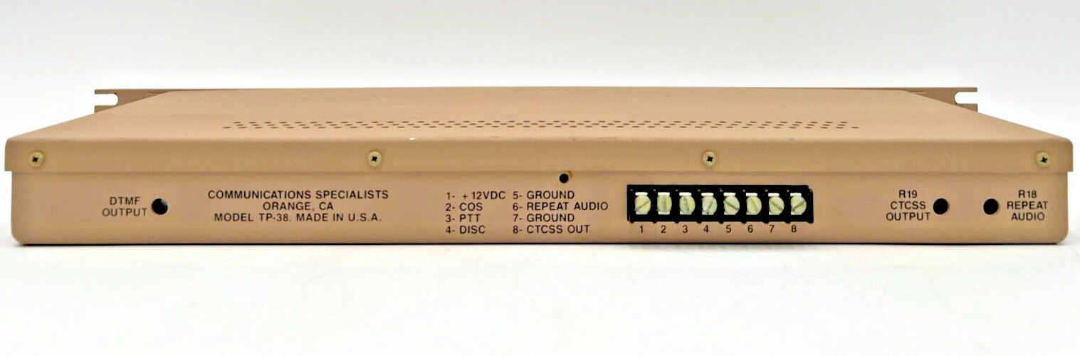 COMMUNICATIONS SPECIALISTS TP-38 SHARED REPEATER TONE PANEL