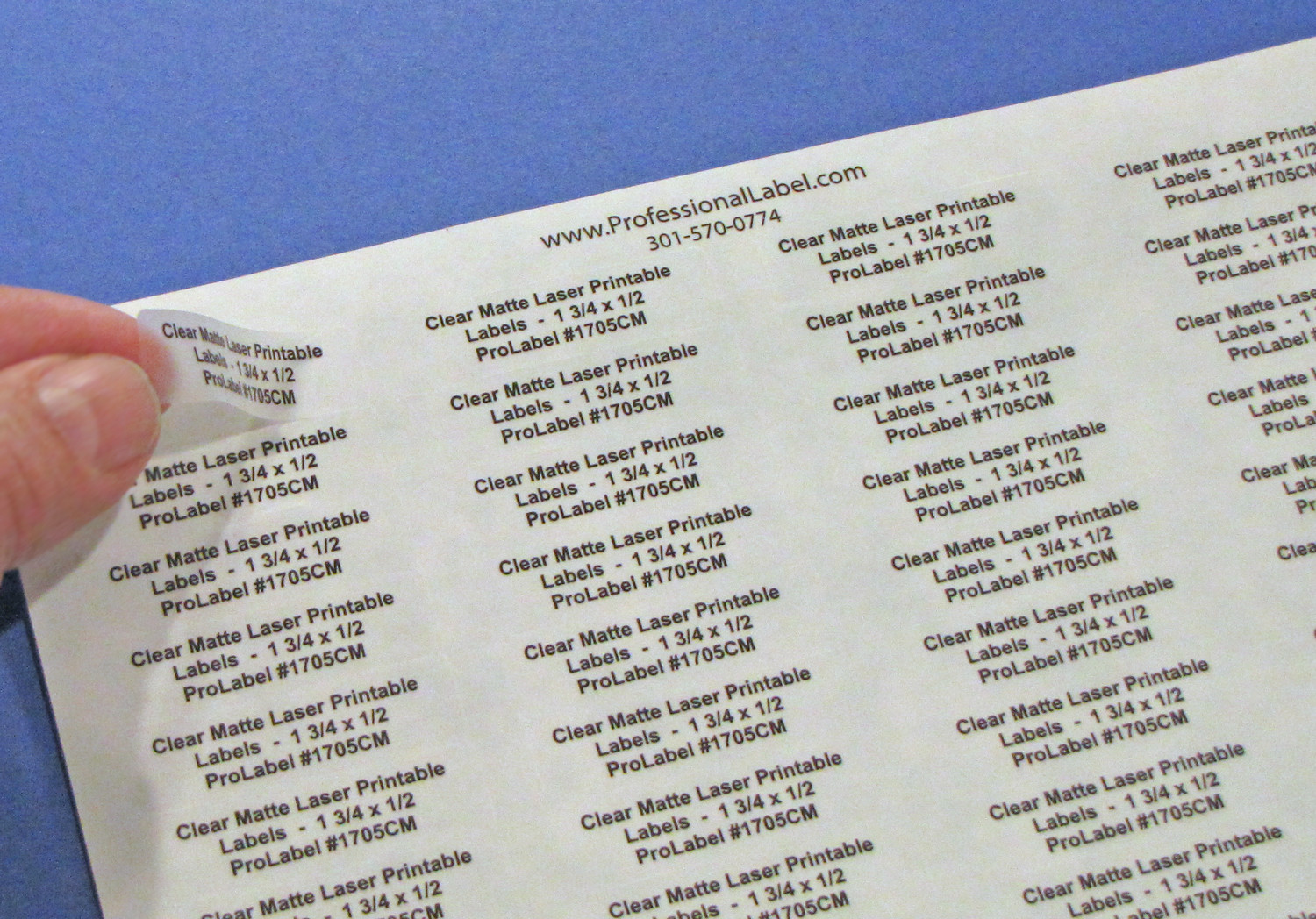 Clear Labels 1 3/4 x 1/2 Laser Printable #1705CM 25 Sheets