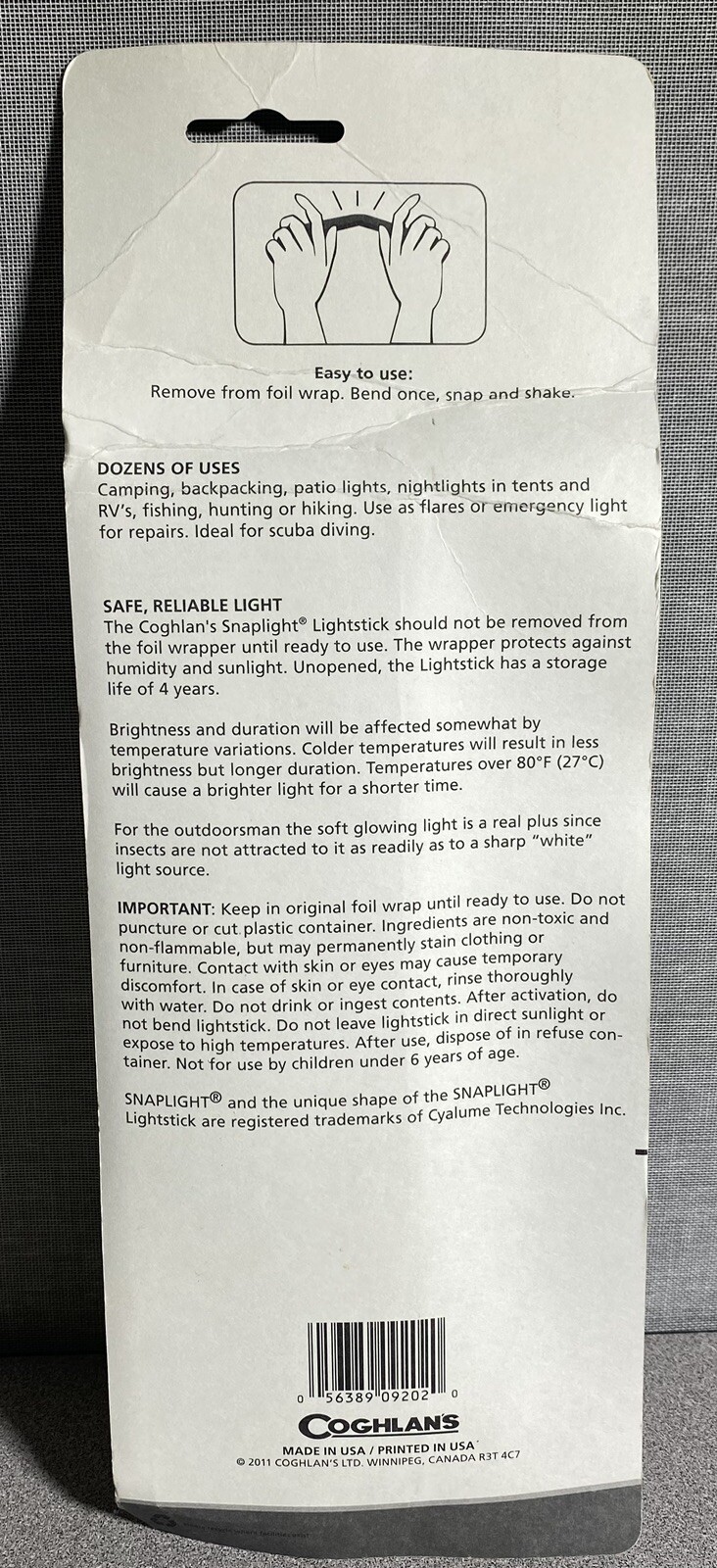 Coghlan's Green Light Stick - Lasts 12 Hours!!