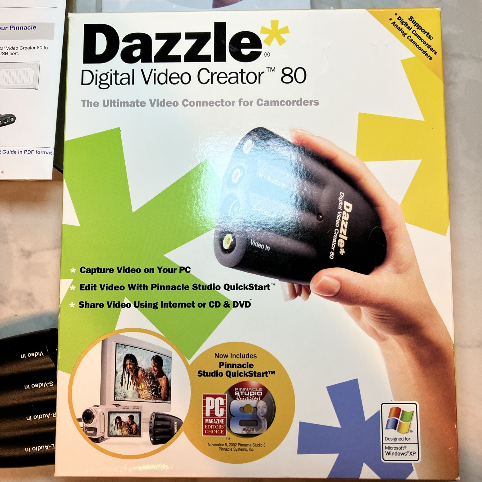DAZZLE Digital Video Creator 80 DVC-80 for Camcorders w/Software for WINDOWS PC