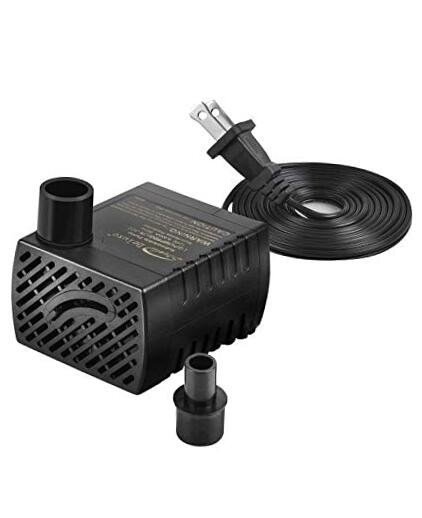 3.6W Submersible Pump with Adjustable Intake & 6' Waterproof Cord for 80 GPH