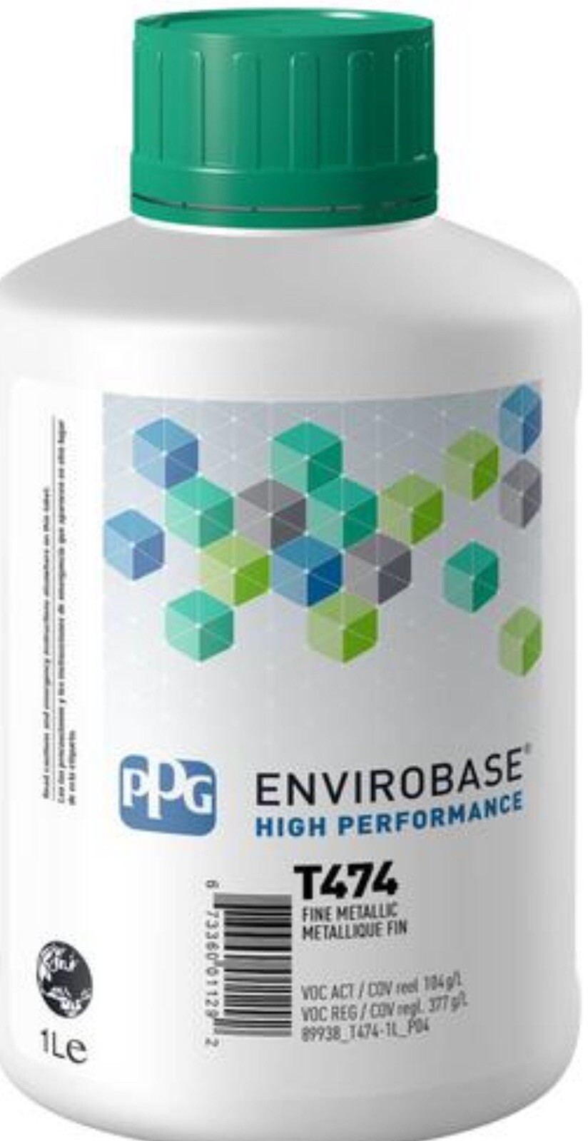 PPG Envirobase T474 Fine Metallic 1 Liter Free Shipping!