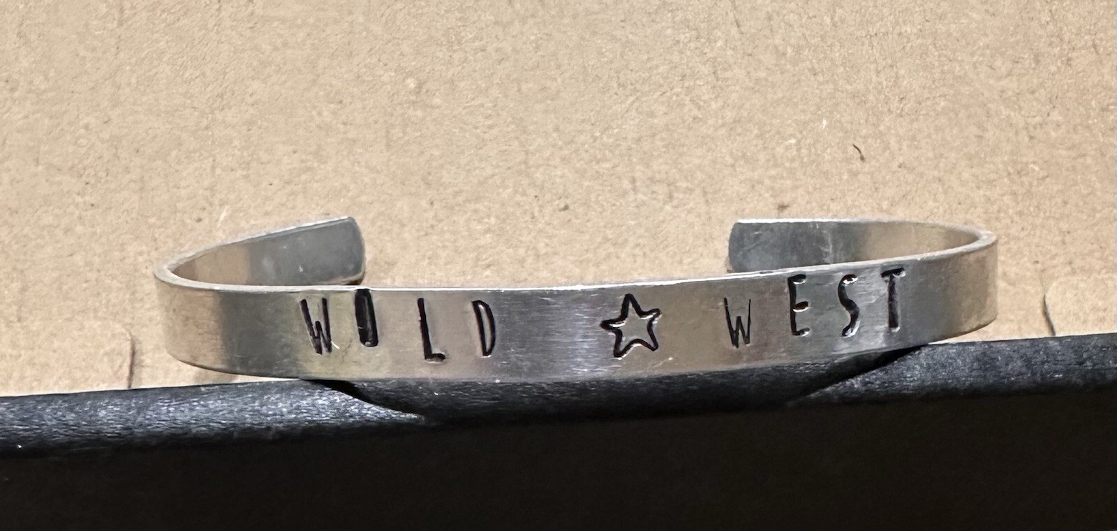 Hand Stamped Aluminum Bracelet - Wild West