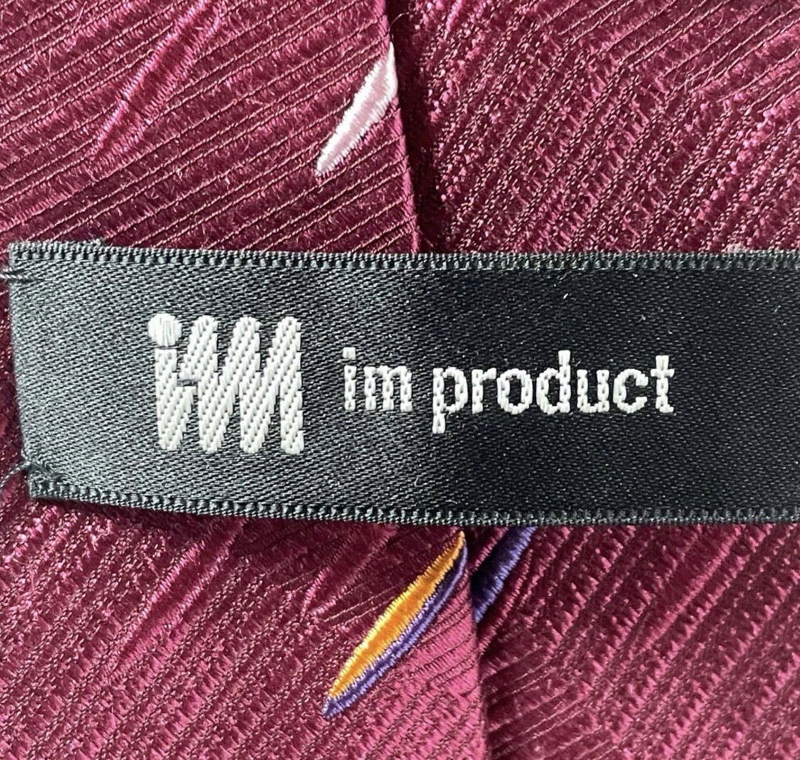 ① Issey Miyake Red Striped Tie
