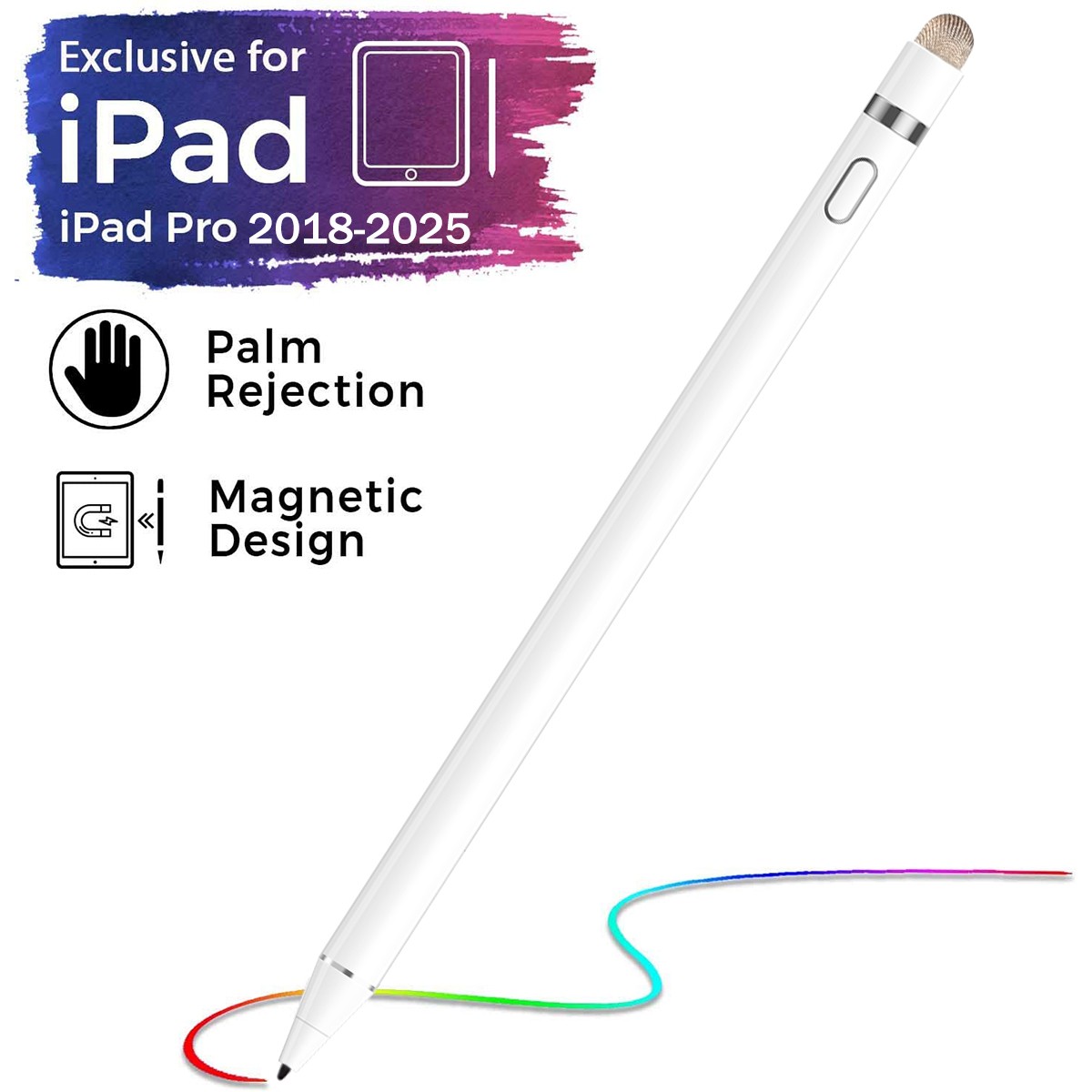 Palm Rejection High Responsive Pencil Stylus Pen for iPad 10th A16/iPad Pro/Air