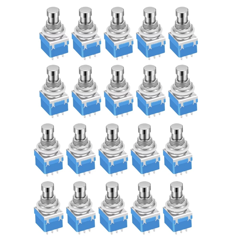 20PCS Momentary Guitar  Pedal 3PDT Footswitch 9 Pin Latching Stomp Push5874