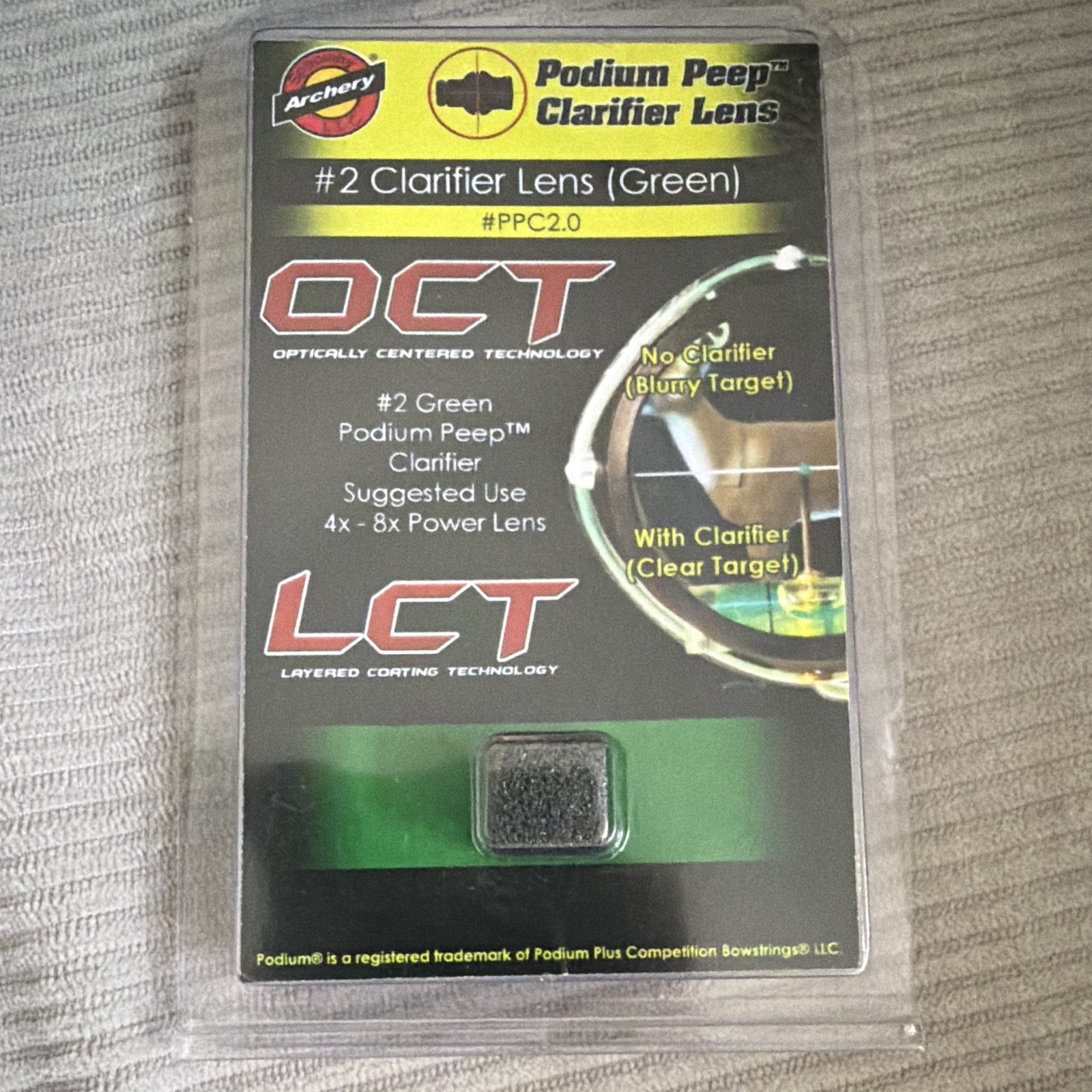Specialty Archery Podium Peep Clarifier Lens #2 Green for Compound Bow PPC2.0