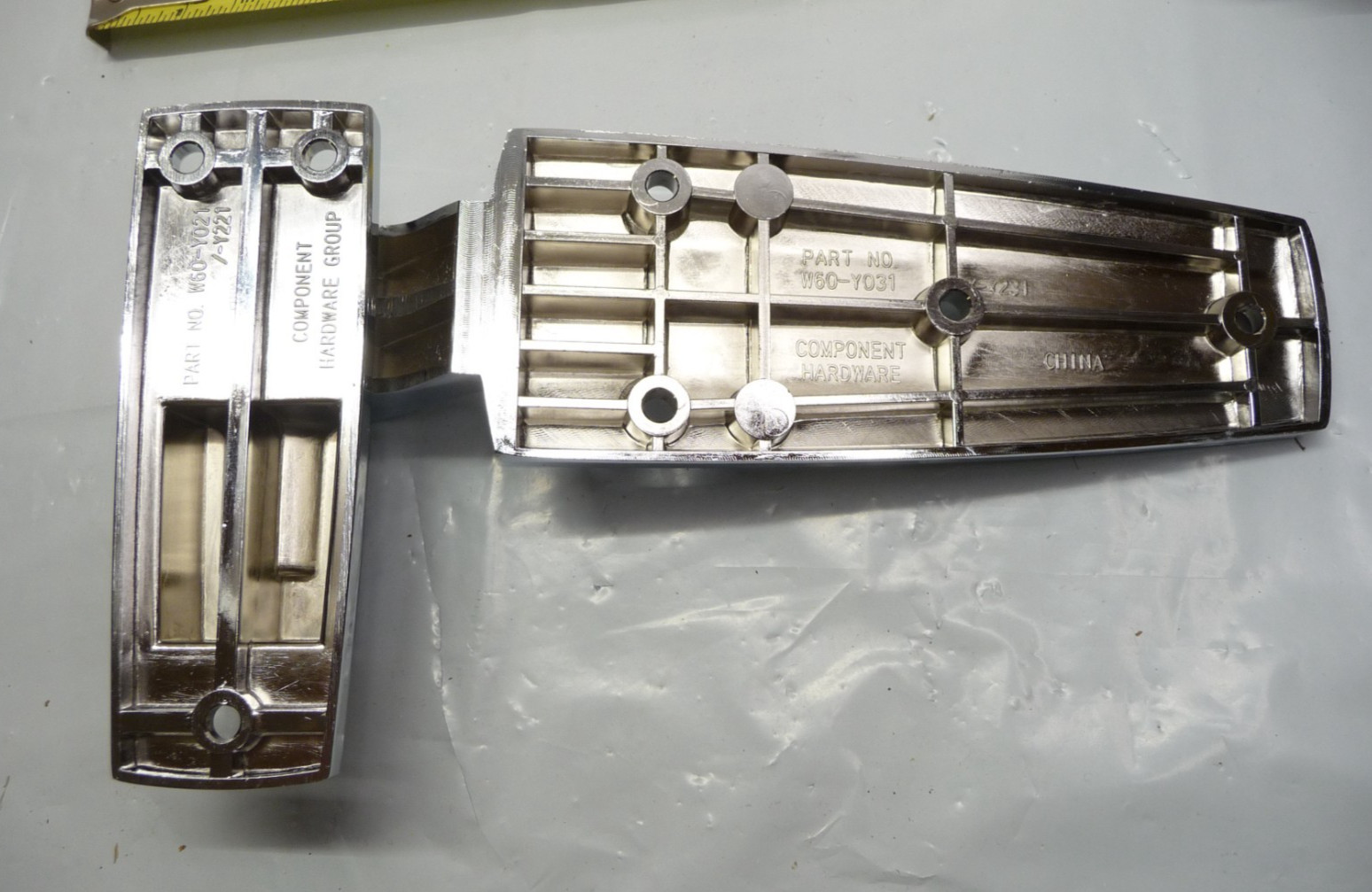 CPG Component Hardware Group Chrome Complete Reversable Hinge W60-Y031 W60-Y021