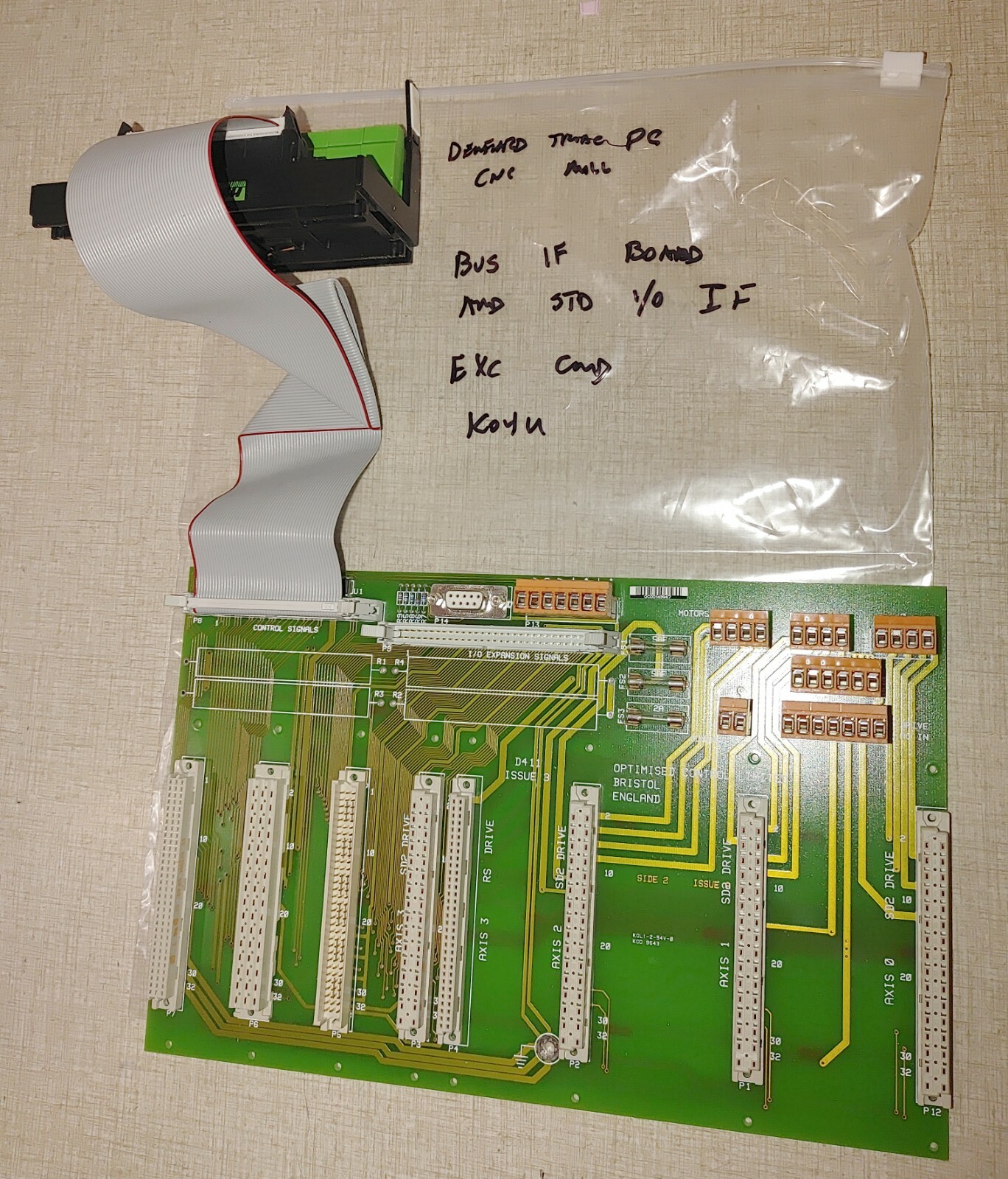 Denford Triac PC CNC Mill Bus IF Board & Standard I/O K04U