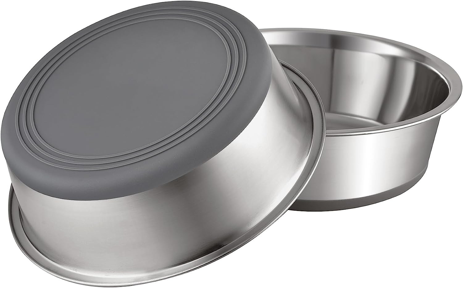 Stainless Steel Metal Dog Bowls, Nonslip Rubber Bottom, Dishwasher Safe, Easy to