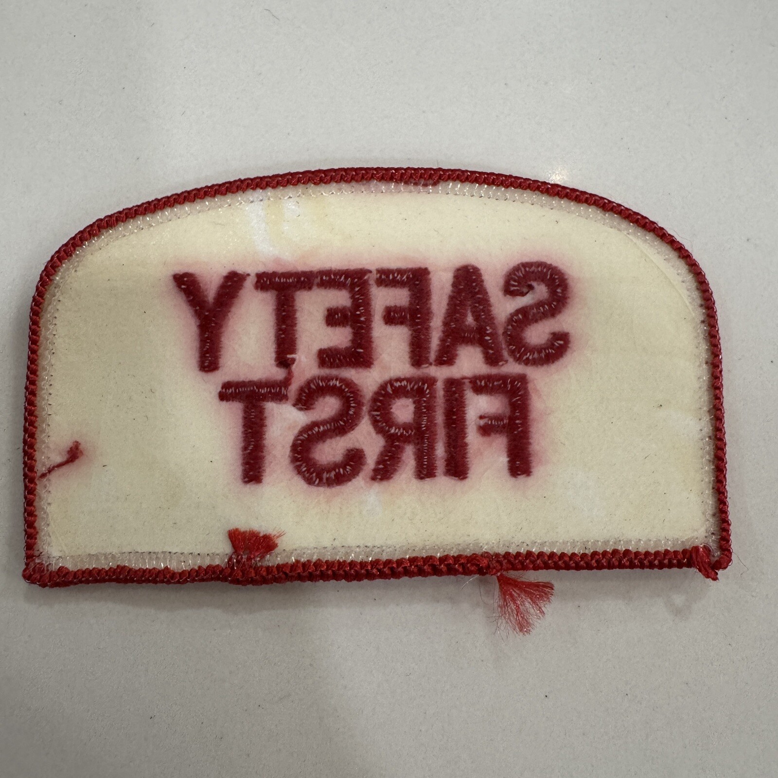 Vintage 80s “ Safety First “ Patch