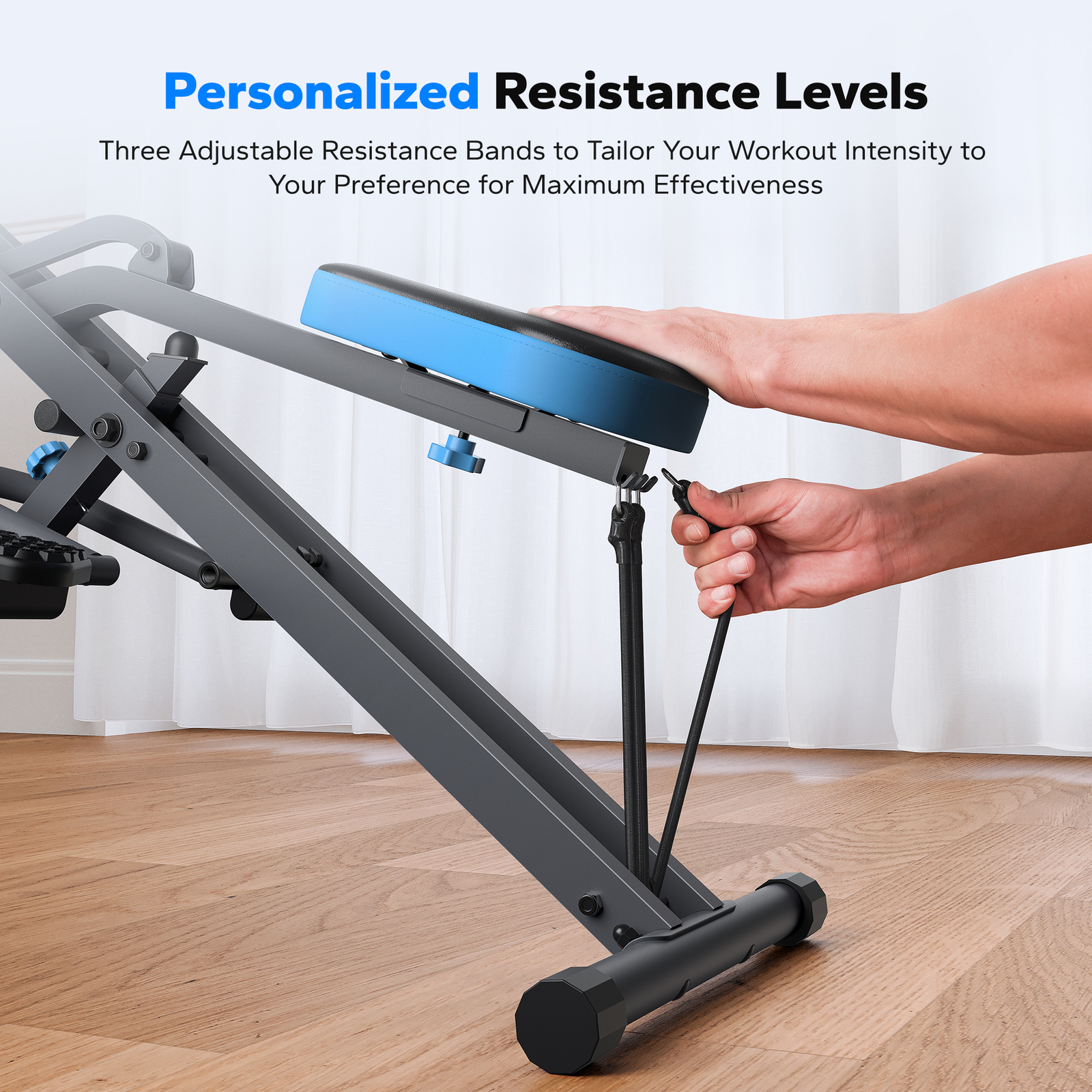 MERACH Squat Machine Adjustable Resistance Glutes Workout Foldable Easy Setup