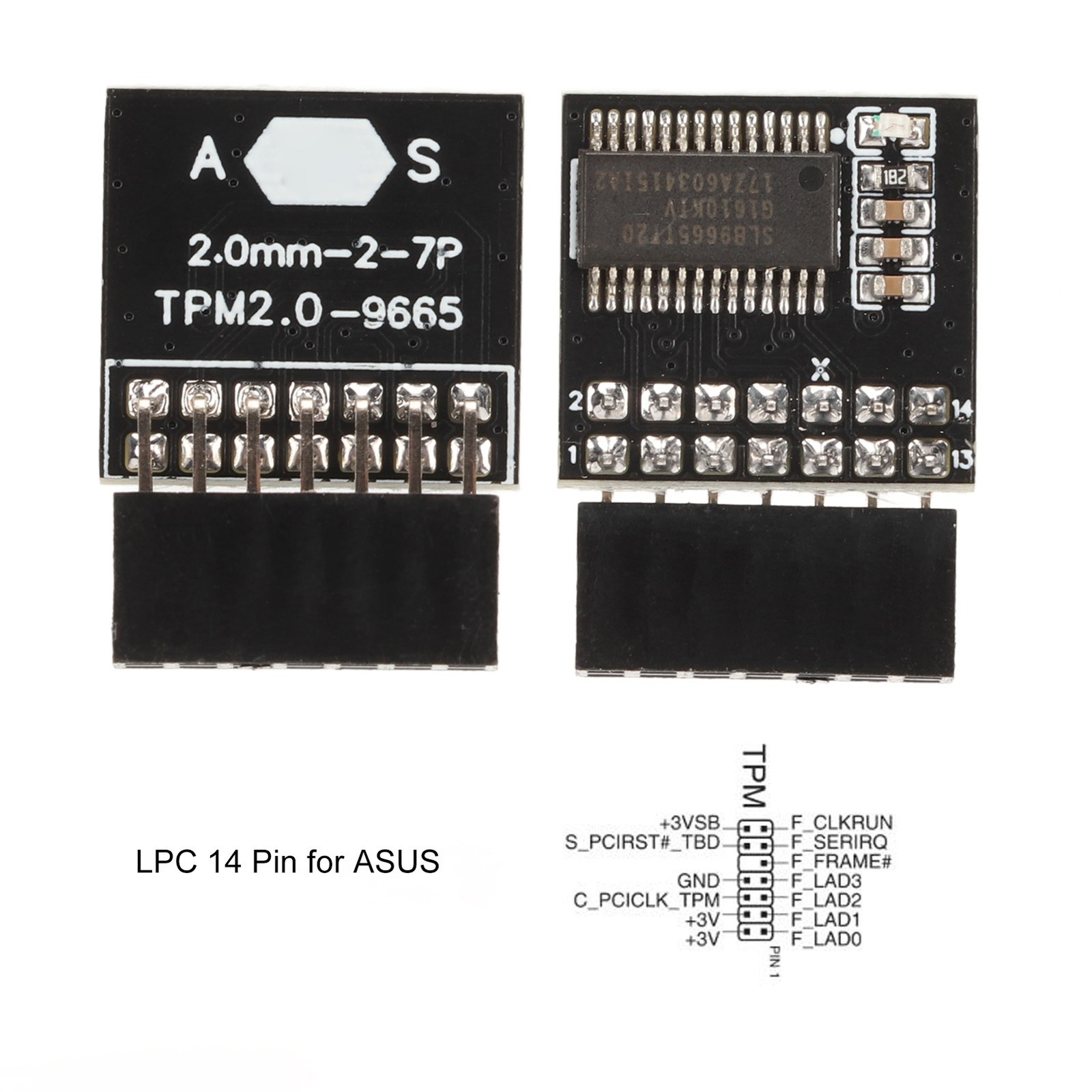 TPM 2.0 Module TPM Chip 14 Pin 2x7P Security Module For For 11 Platform