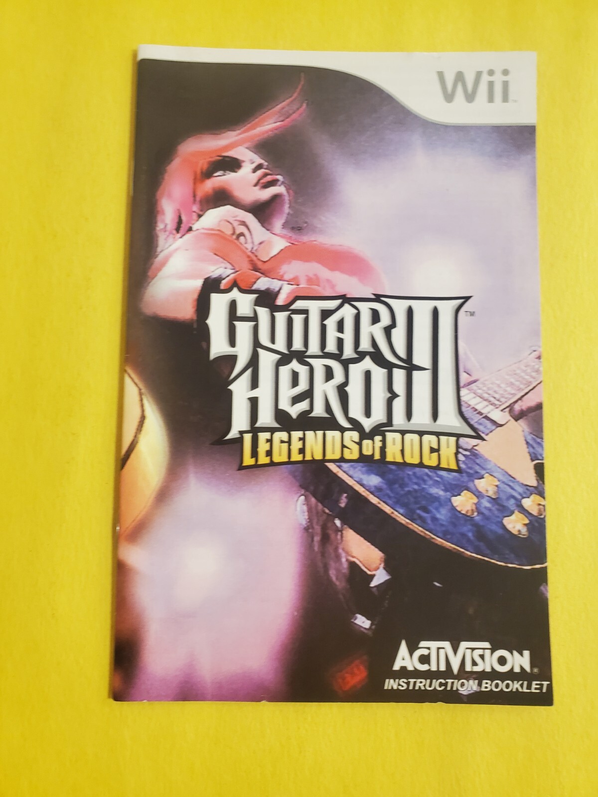 Guitar Hero III Legends of Rock Wii Instructions Manual Only