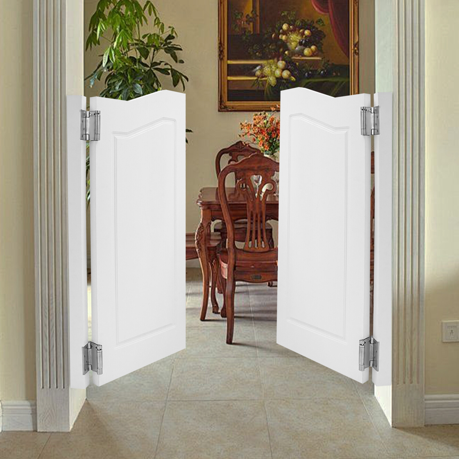 Pine Wood Swinging Door Partition Door Porch Entrance for Kitchen Garden