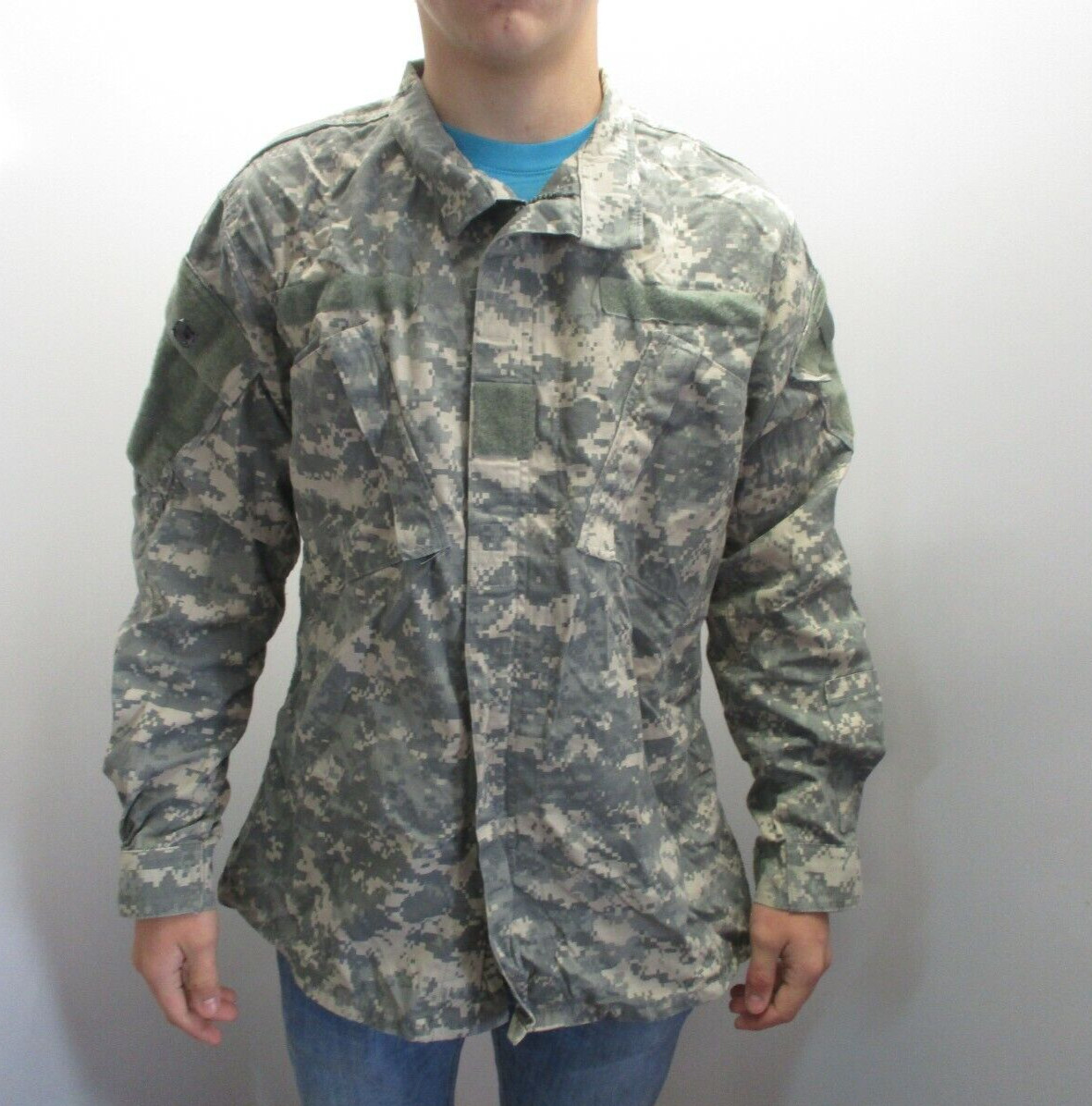 US Army Coat Army Combat Uniform Camo Nylon Cotton Ripstop Size Medium Long