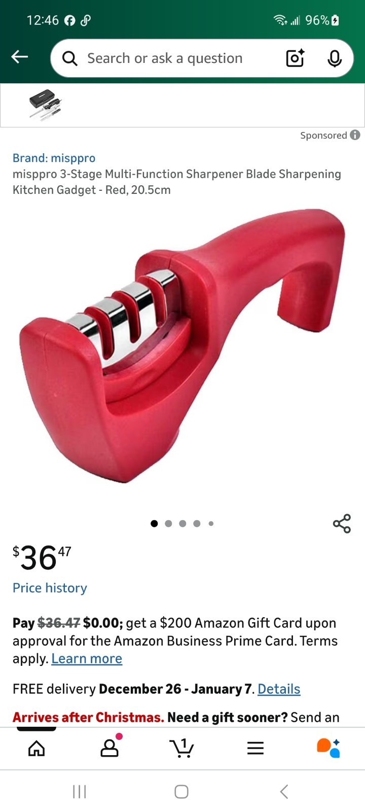 3-Stage Multi-Function Sharpener Blade Sharpening Kitchen Gadget - Red