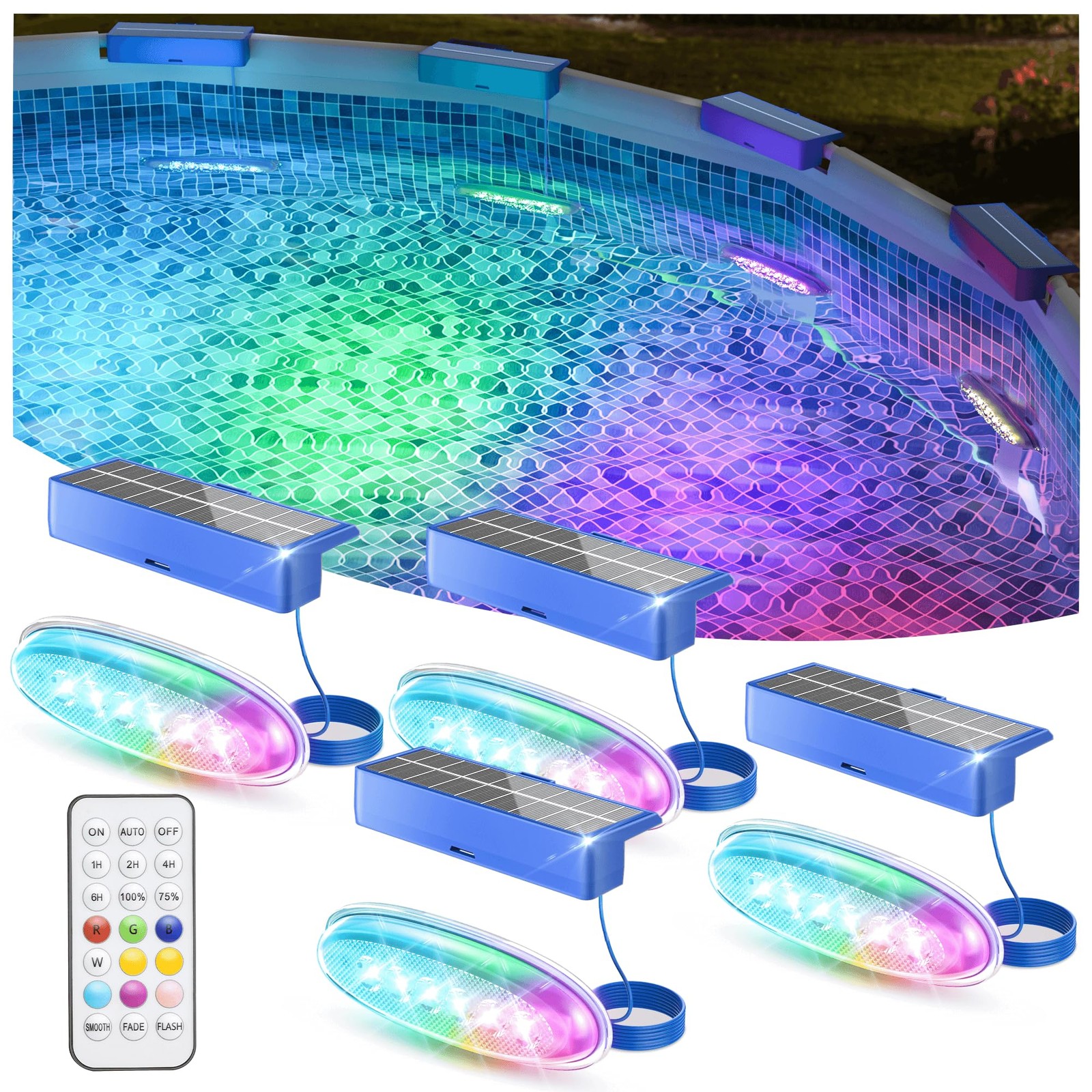 Niorsun Solar Pool Lights For - 9 Rgb Color Led Pool Light