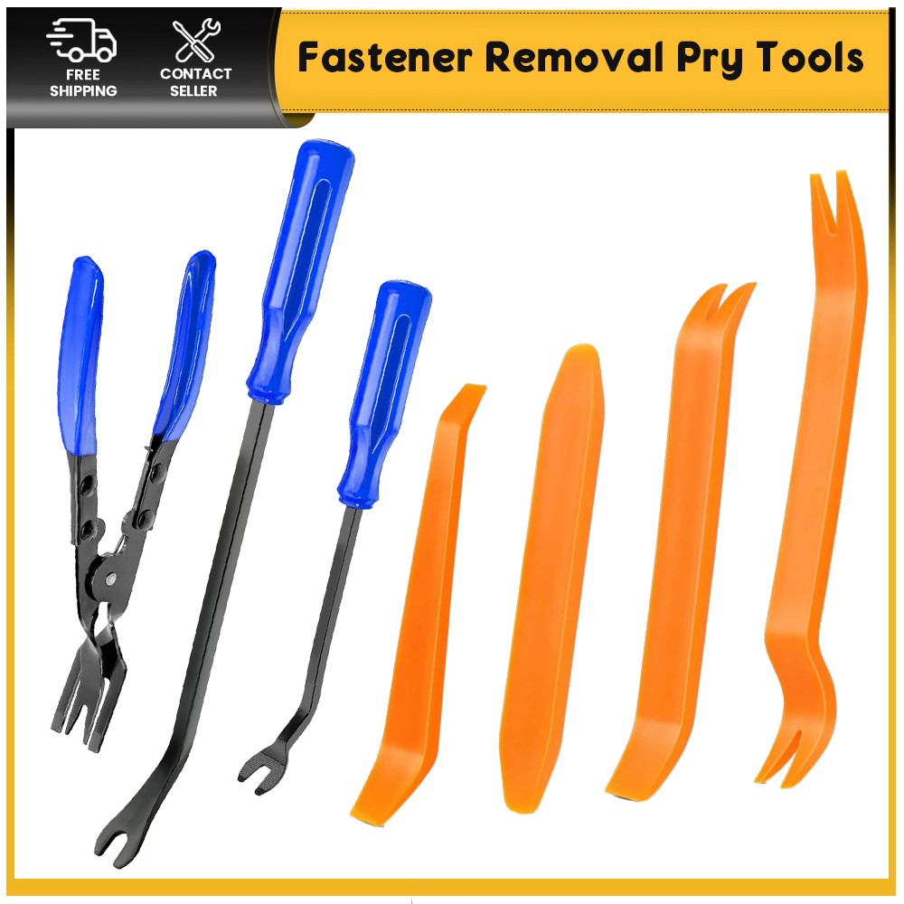 7PCS Automotive Upholstery Car Rivets Fastener Clip Pliers Pry Kit Remover Tools
