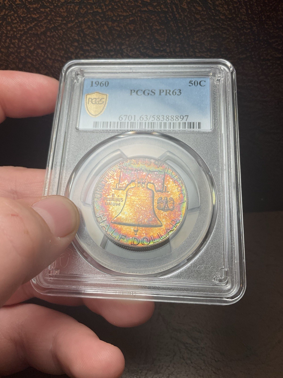 Monster Toner 🤩🌈 1960 Pr63 Franklin Half Dollar