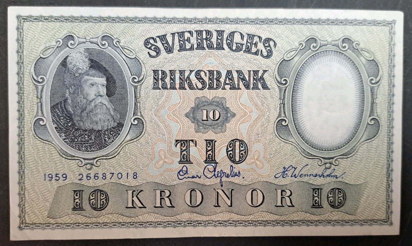 1959 Sweden 10 Kronor P43g, 26687018.