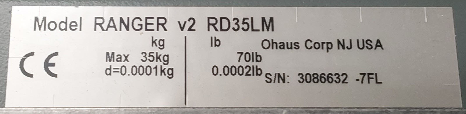 OHAUS Ranger RD35LM High-Resolution Precision Lab Scale Balance