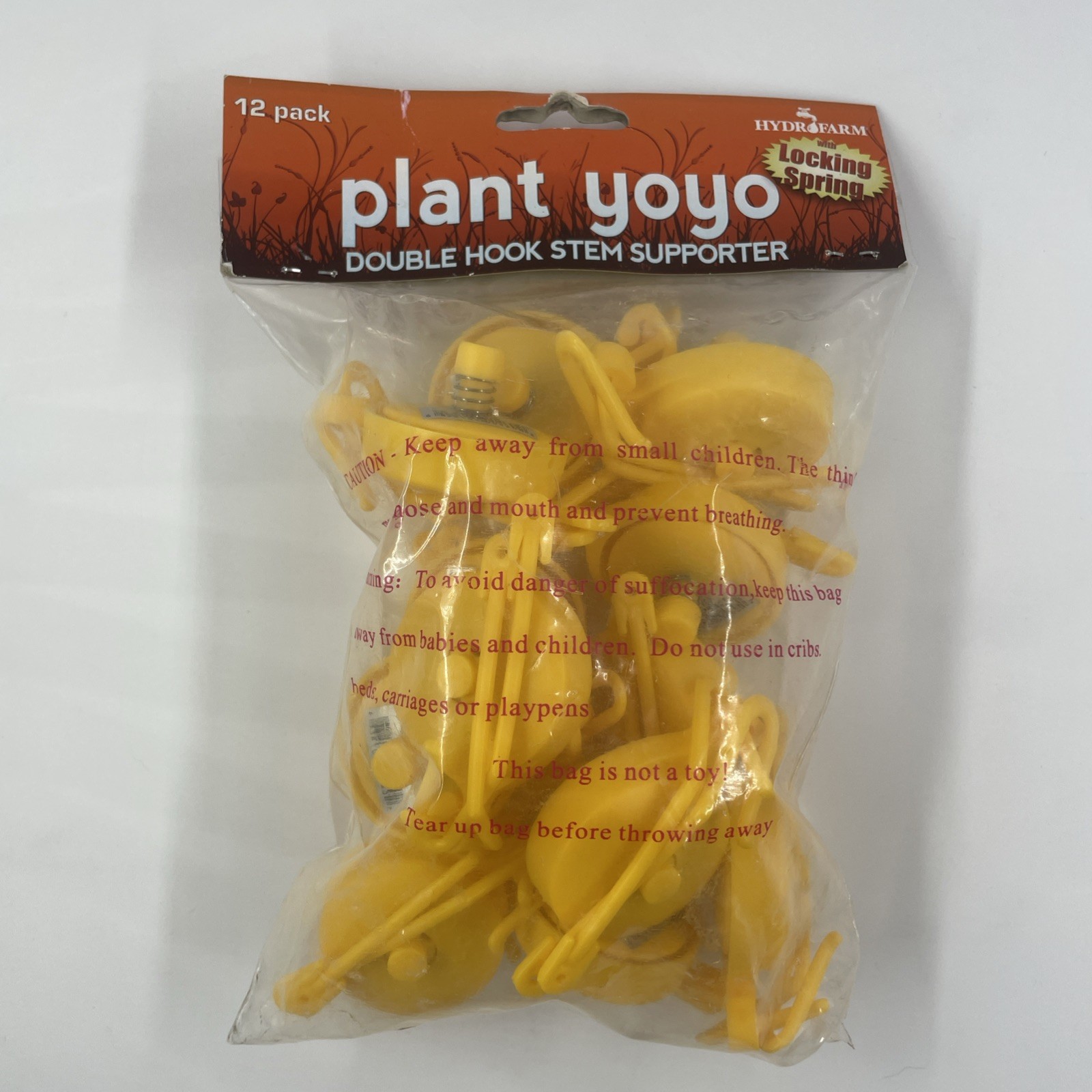 Plant Yo Yo Locking Spring Double Hook 60" 12 Pack Hydrofarm Hydroponic A002 291