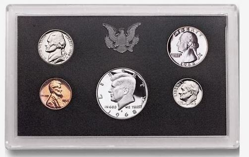 1968-S | US Mint Proof Set | 5 Coins | Original Packaging OGP |