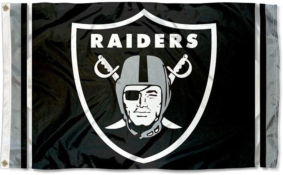 Las Vegas Raiders Oakland 3x5 ft Flag Banner NFL Football Free Shipping