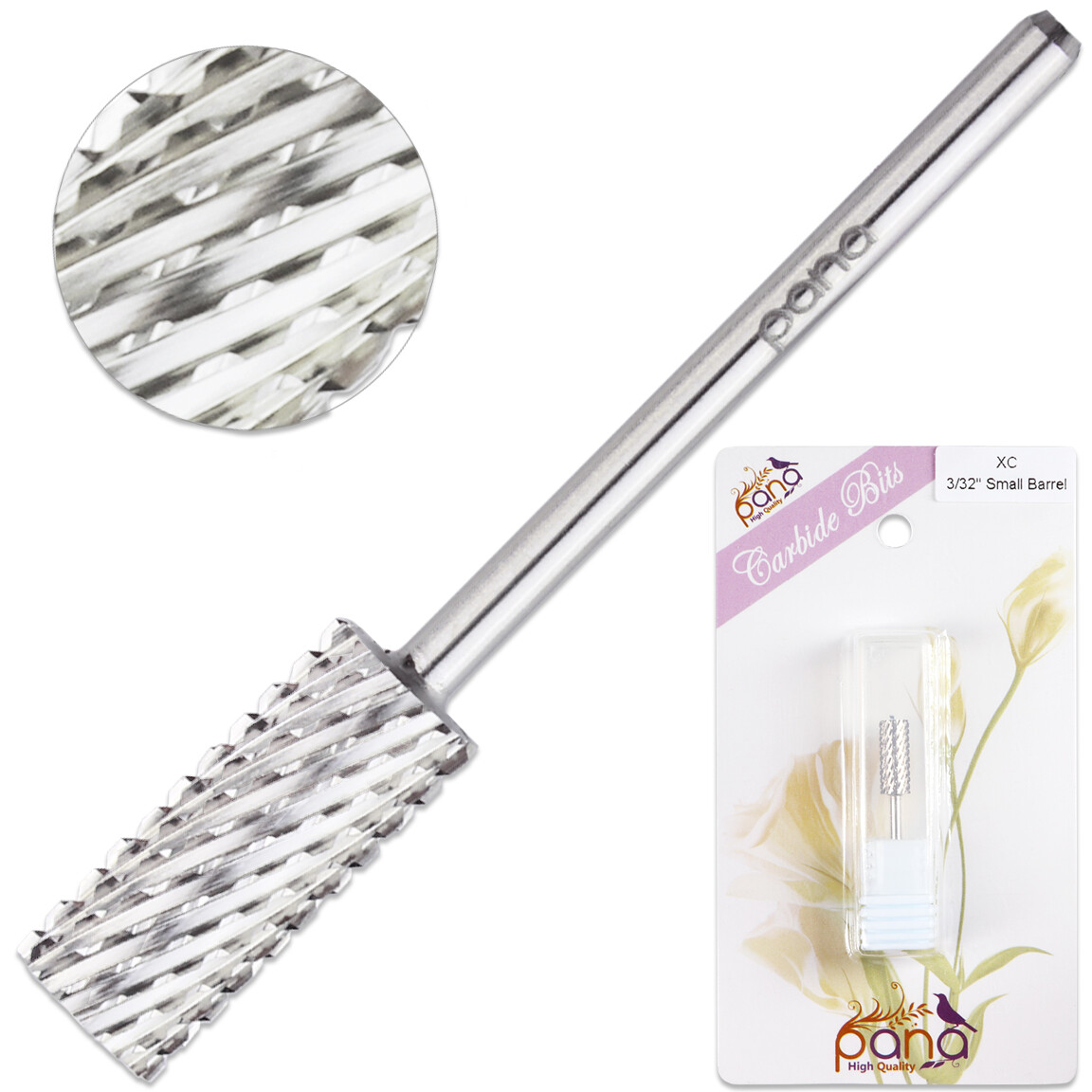 Professional Silver Small Barrel Nail Carbide Drill Bit Extra Coarse Grit