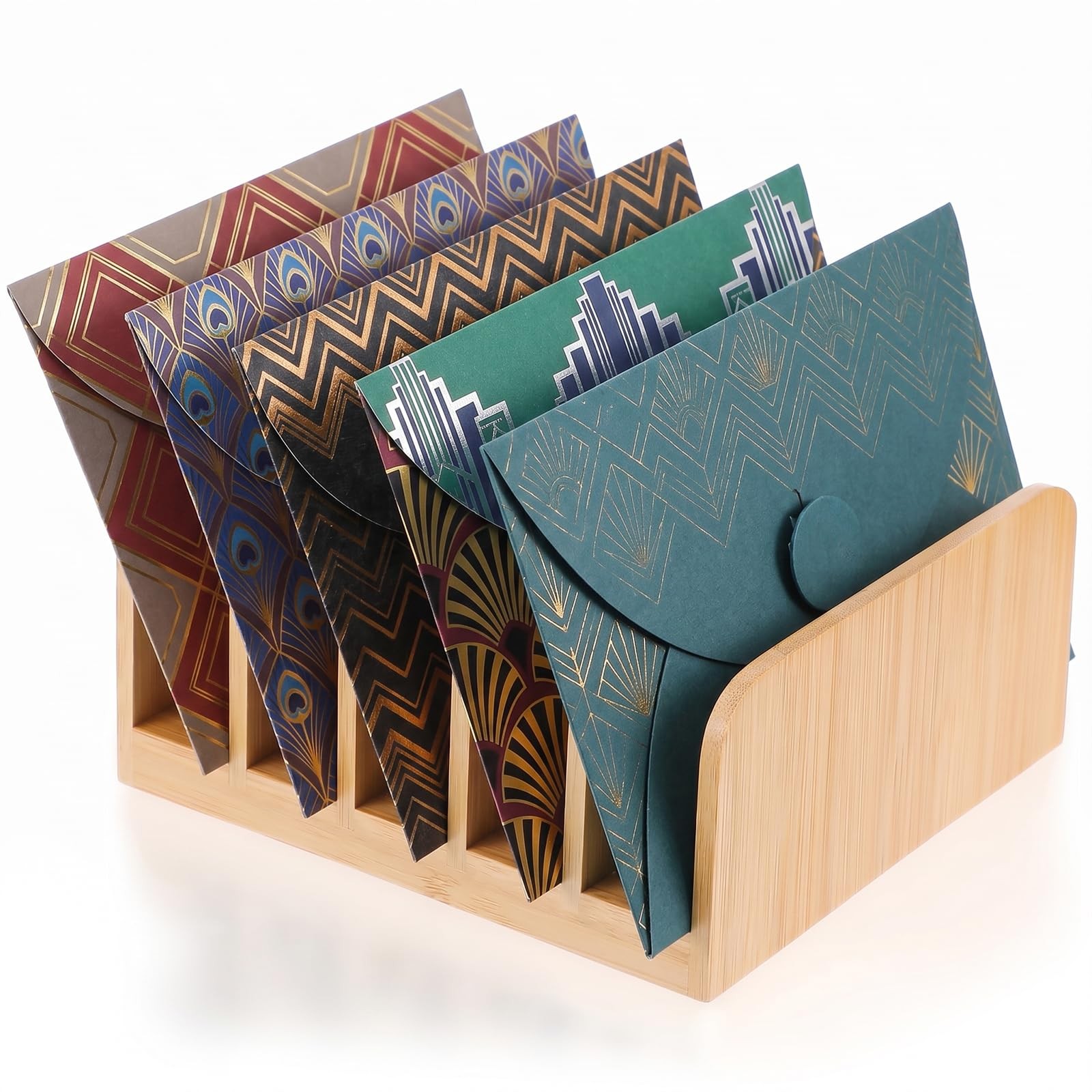 2PCS Organizer, 5 Slots File Holder and Letter Sorter for Letter Envelope Bil...