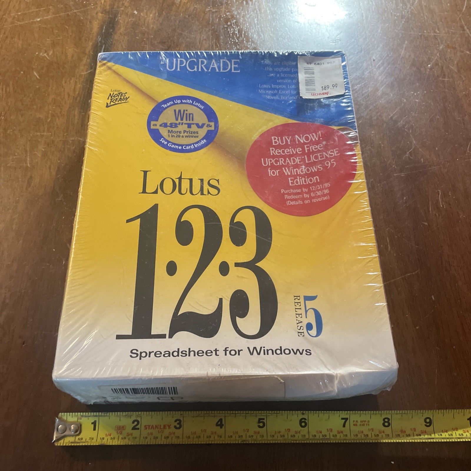 Sealed Lotus 1-2-3 Release Four Software Spreadsheet Upgrade Windows Damaged Box