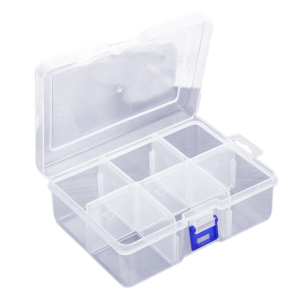 Compact Screw Holder Case with Adjustable 6 Compartments for Plastic Box