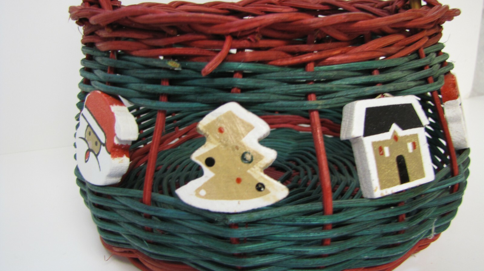 Christmas Baskets Woven Wicker 11" Tall