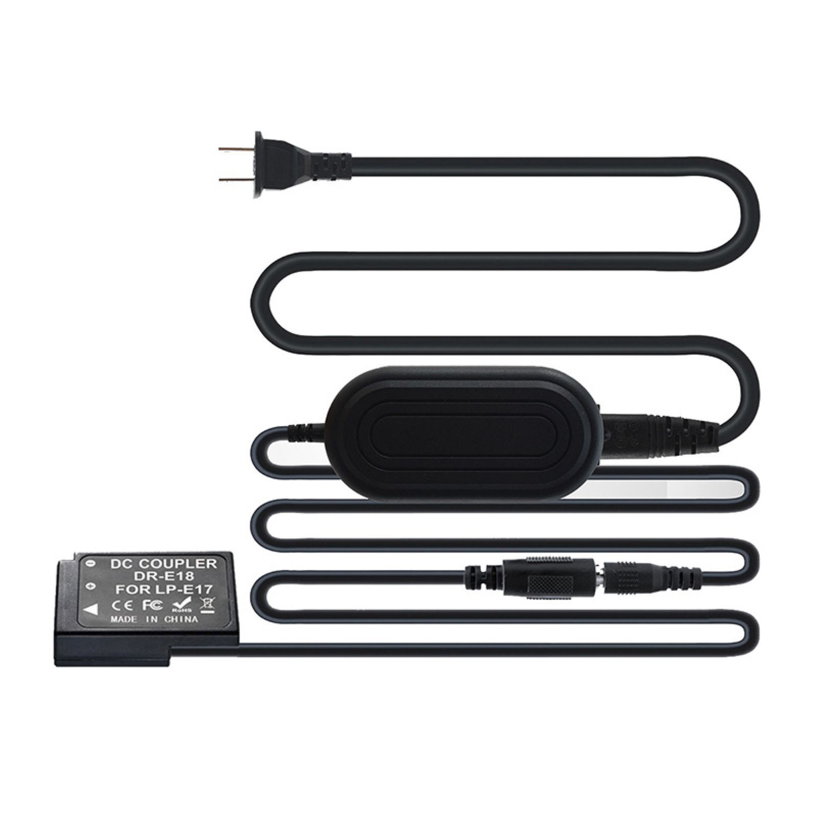 AC Power Supply Adapter for LP-E17 Dummy Battery DR-E18 Coupler For Canon T7i