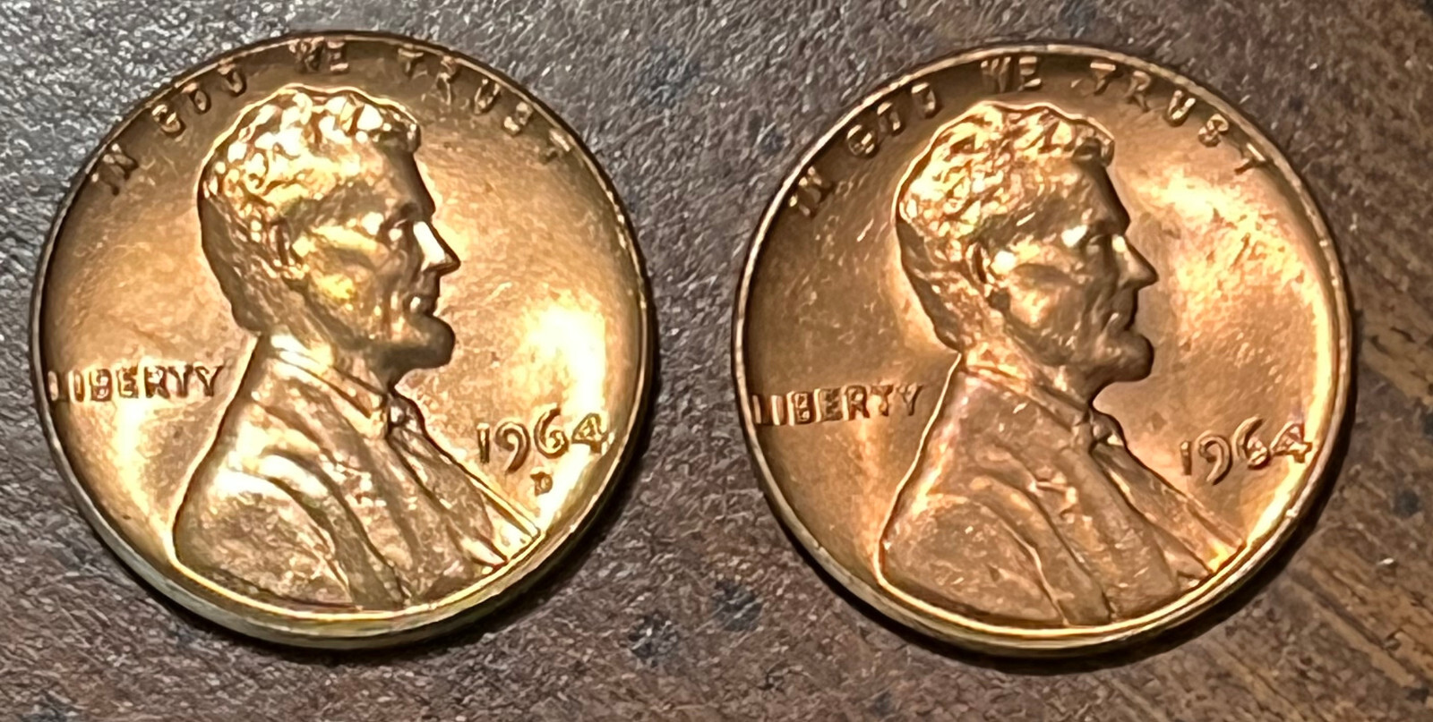 1964 PD Lincoln Cents - GEM BU - Two great coins