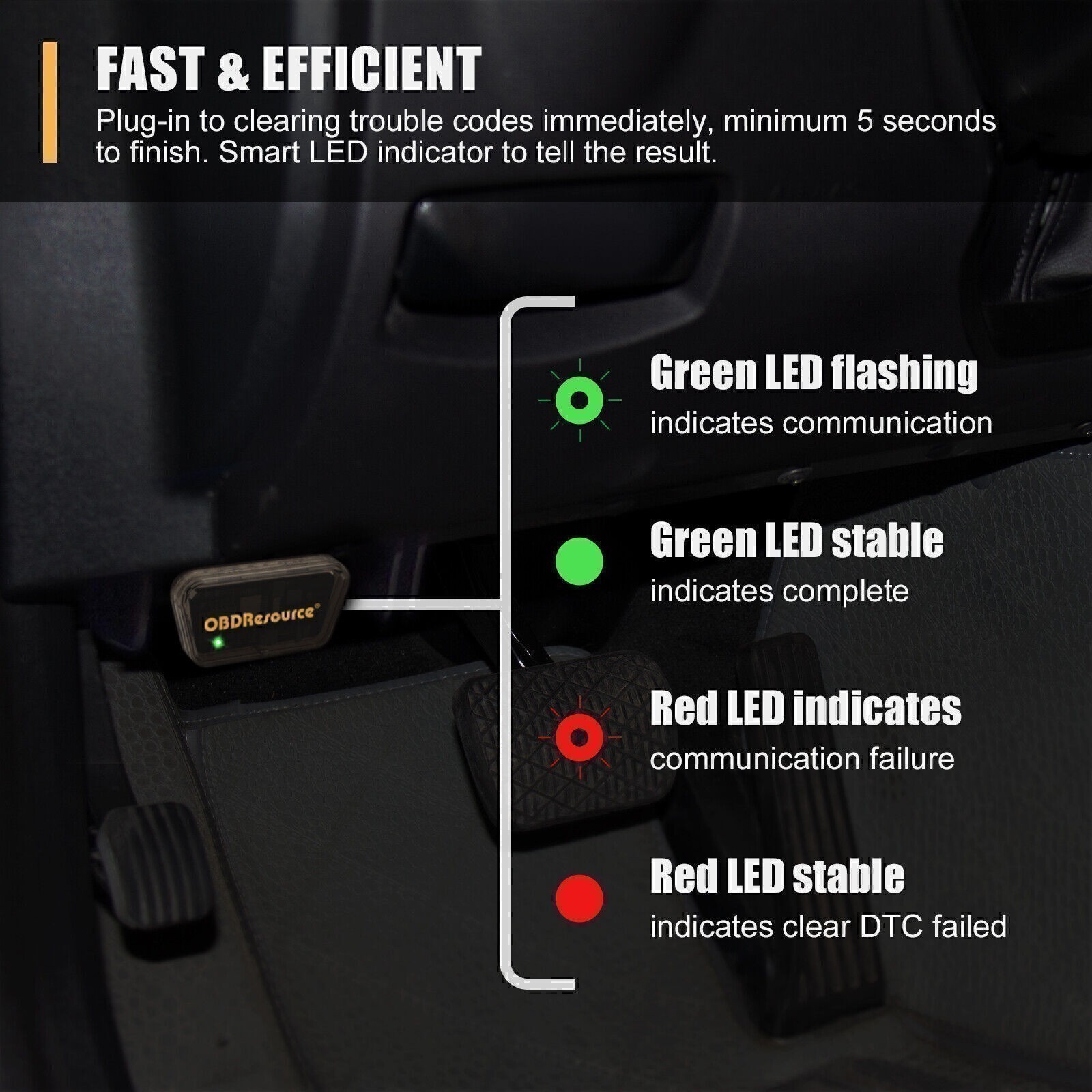 Engine Code Clear Check Light Turn-Off OBD2 Erase Codes Tool for Chrysler Model
