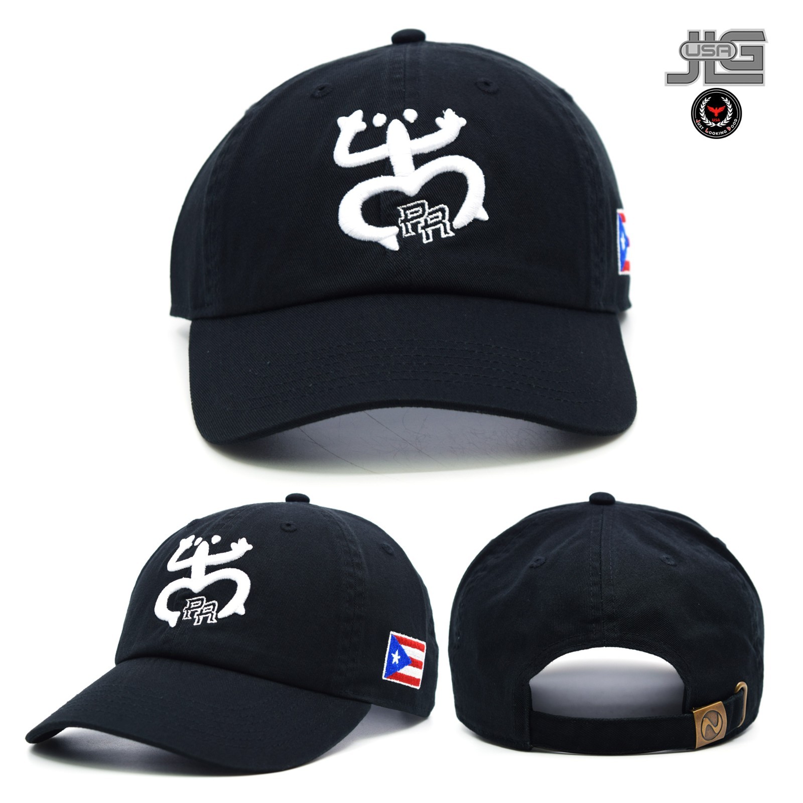 Puerto Rico Coqui Frog Dad Hat Tino PR  Flag Side Embroidery Baseball Cap NEW